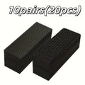 20pcs Rectangular Carpet Grips - Double Sided High Adhesive Non-Slip Patches for Car & Home Mats, Hook & Loop Fastener Zpaxo 10 pairs(20 pcs)