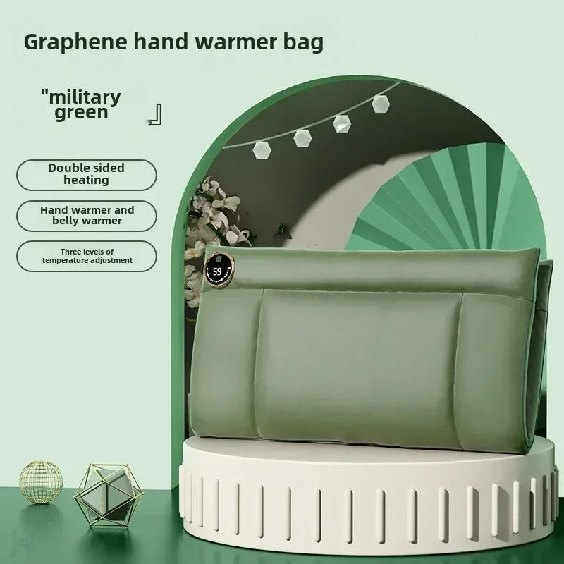 Graphene USB Heated Hand Warmer Gloves – Adjustable Temp Heated Hand Warmer Zpaxo Green