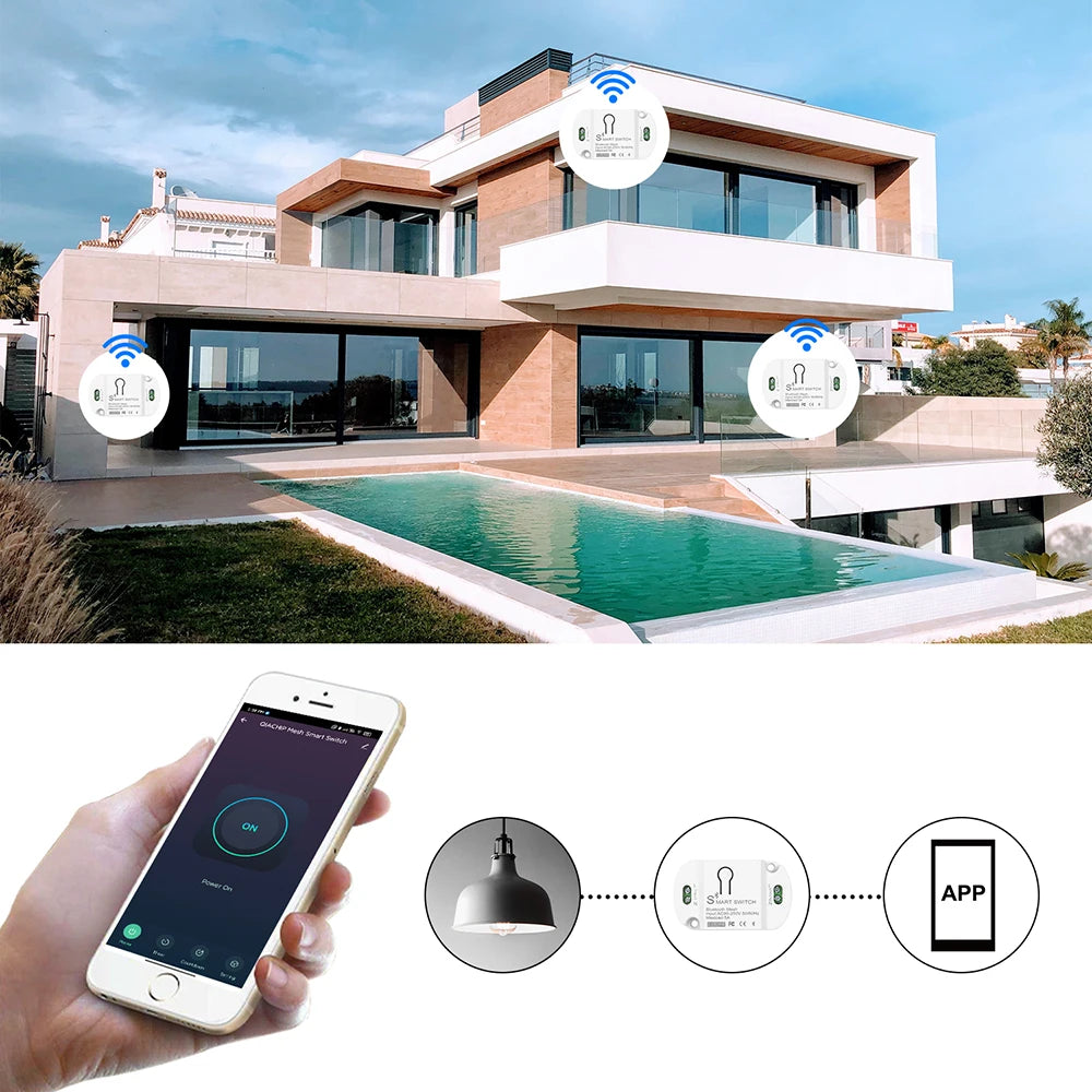 BLuetooth/BLE Switch Module Relay For Light LAMP On/Off 2.4G Wireless Remote Control Tuya Smart Life Timer DIY Home Automation Zpaxo