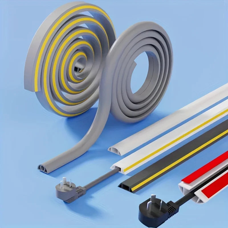 1roll Self-adhesive Cable Management Flexible Raceway Duct Hide Wires