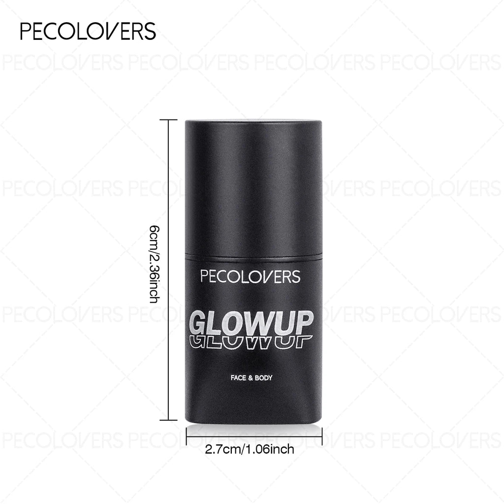 1PC Waterproof Glitter Highlighter Stick - Face & Body Shimmer with Long-Lasting Radiant Glow, Naturally Brightens Facial Zpaxo