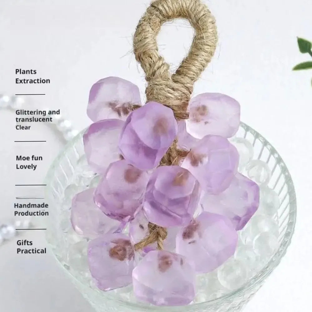Handmade Grape Soap Rope Clear Whole Bunch Cluster Bar Crystal DIY Zpaxo