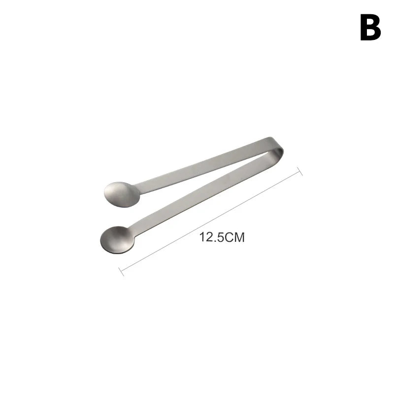 5PCS Stainless Steel Mini Creative Food Clip Small Palm Snack Cake Dim Sum Antiskid Food Kitchen Candy Snack Clip Zpaxo 5pcs B