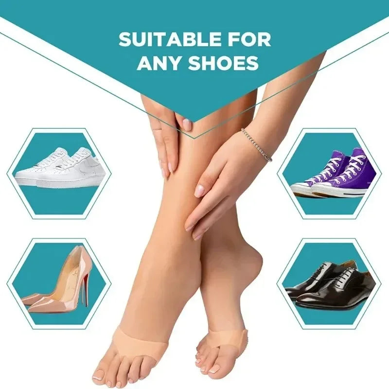 2-Pack Silicone Metatarsal Pads & Toe Separators | Forefoot Cushion