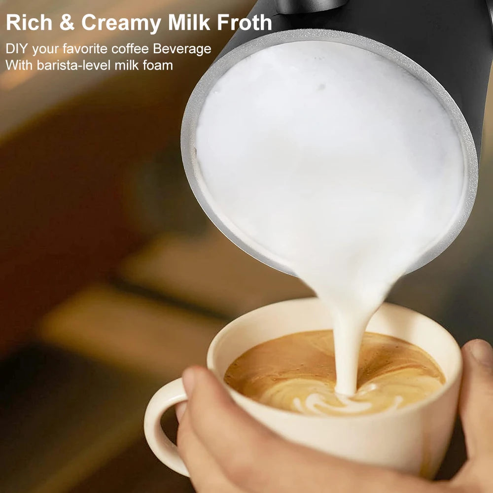 Electric Milk Frother Automatic Rotary Foamer Coffee Cappuccino Latte