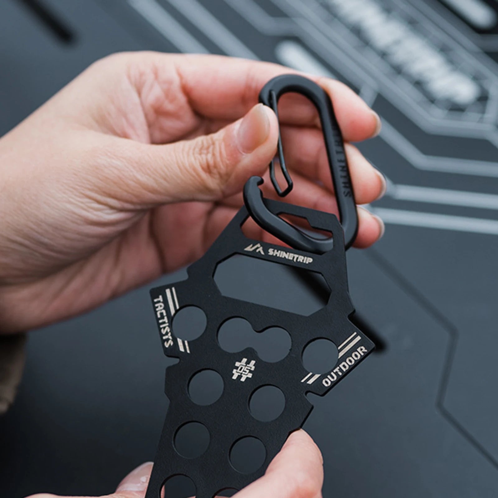 Camping Tent Pegs Organizer Keychain Buckle Storage Holder Outdoor