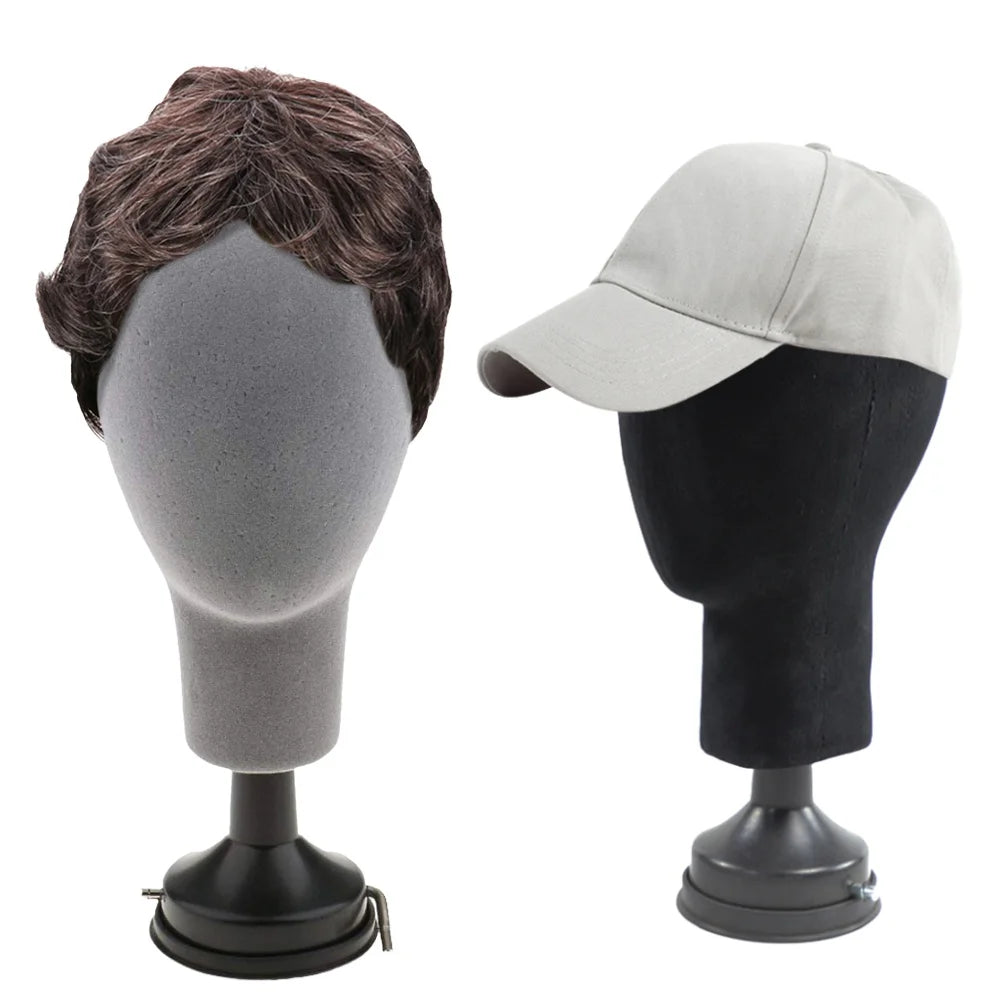 Foam Mannequin Head Model Hat Cap Wig Glasses Display Stand Rack Stable Base Shopping Mall Closet Holder Photography Prop Zpaxo