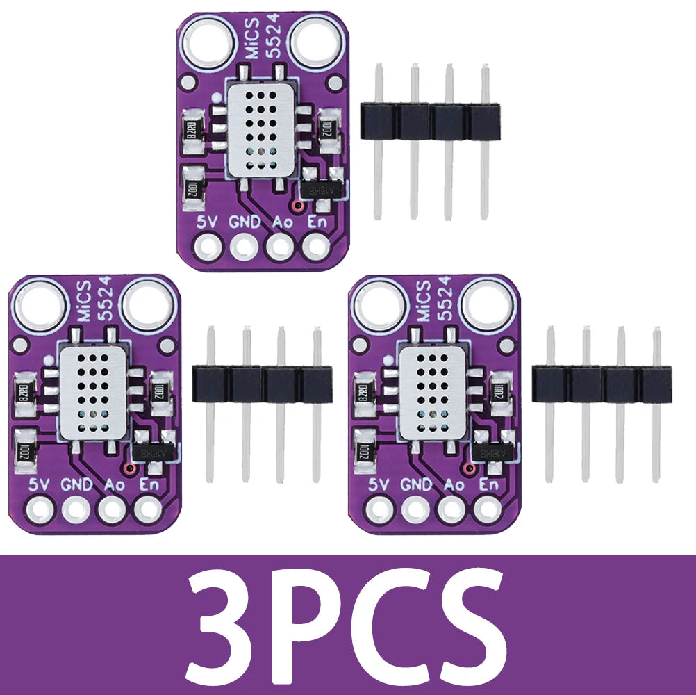 MICS-5524 Multi-gas Air Sensor Board CO H2 CH4 C2H5OH Detection Zpaxo 3pcs