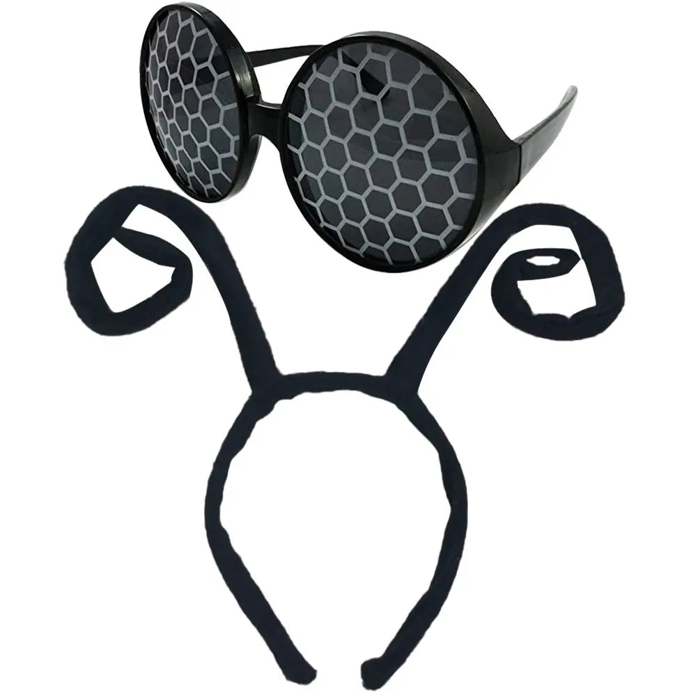 Bug Antenna Headband Glasses Lightweight Comfortable Plastic Fabric