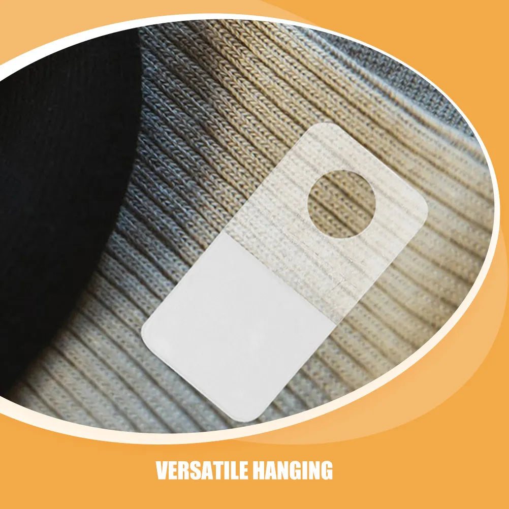 Self Adhesive Hanging Tabs Clear PVC Sticky Hooks Retail Display Tags Zpaxo