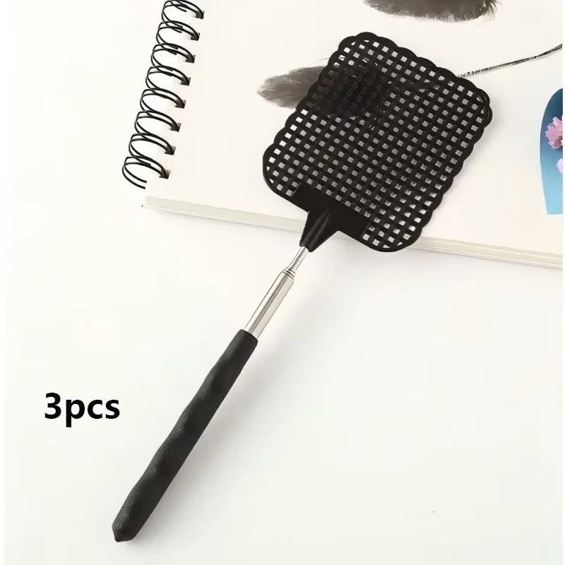 Retractable Stainless Steel Fly Swatter – 1/3/5 Pack