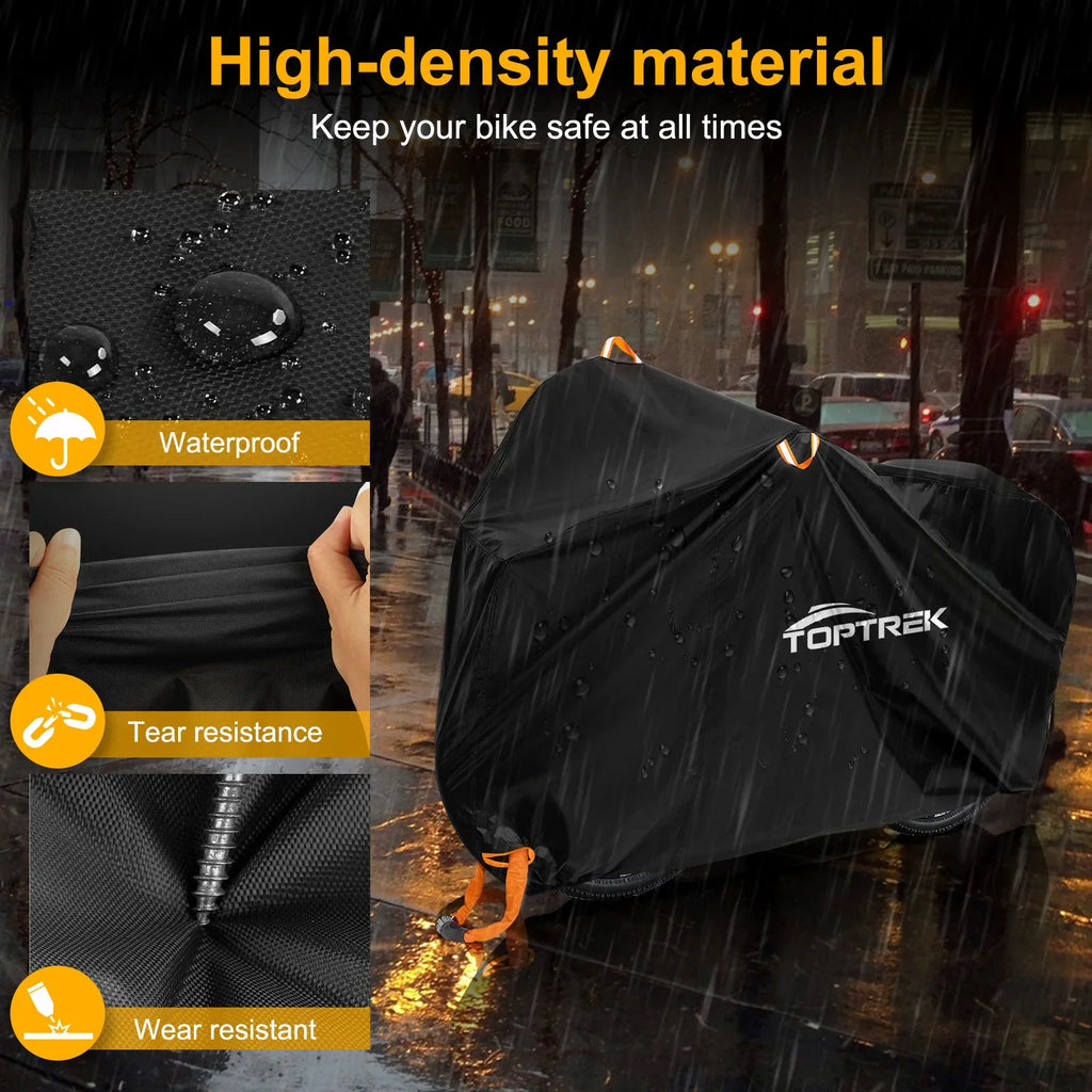 Toptrek Bike Cover 210D High Quality Bicycle Protector Multipurpose Rain Snow Dust Waterproof All Weather Protective Covers Zpaxo
