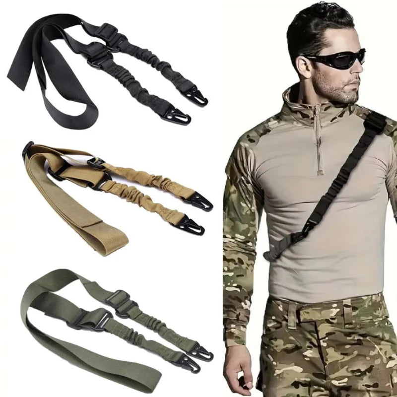 Tactical 2-Point Gun Sling Canvas Shoulder Strap – Rifle Belt