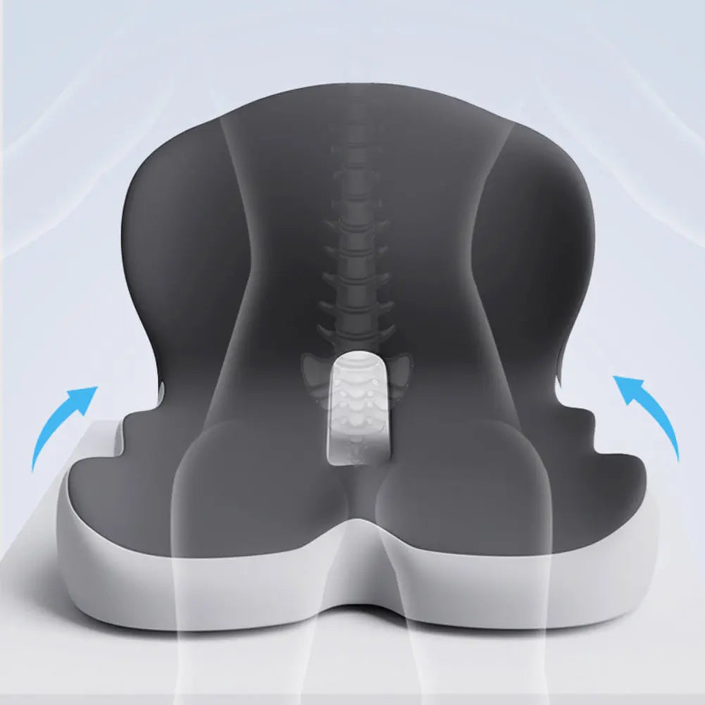 Memory Foam L-shaped Seat Cushion Backrest Office Chair Massage