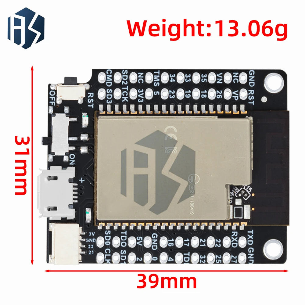 Mini32 ESP32-WR-OVER-B PSRAM Wi-Fi Bluetooth Module Development Board for Arduino IPv4 IPv6 SSL TCP/UDP Zpaxo