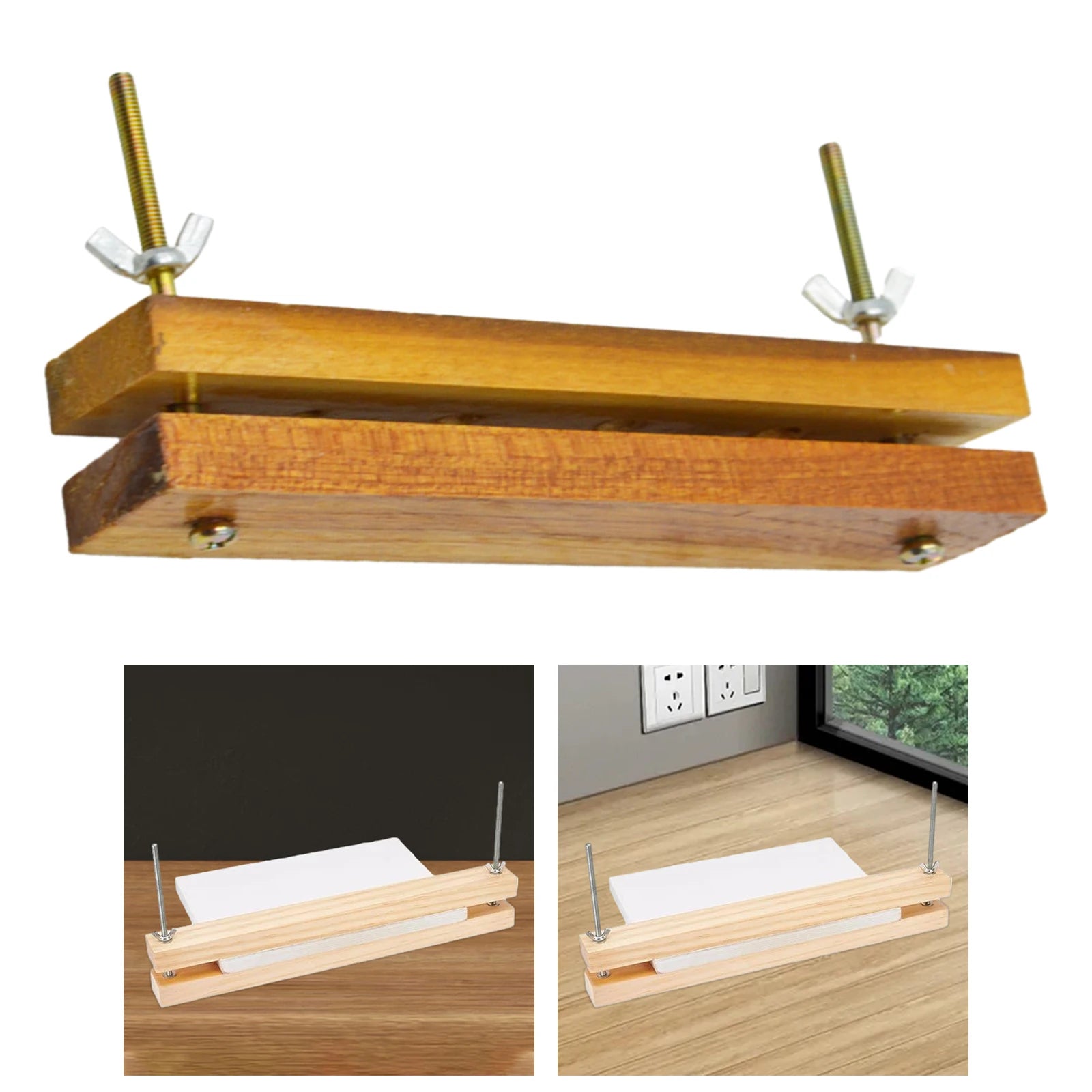 Wooden Binding Press machine Durable Wooden Bookbinding Press for Home Tags DIY Bookbinding Manual Binding Paper Punch Machine Zpaxo