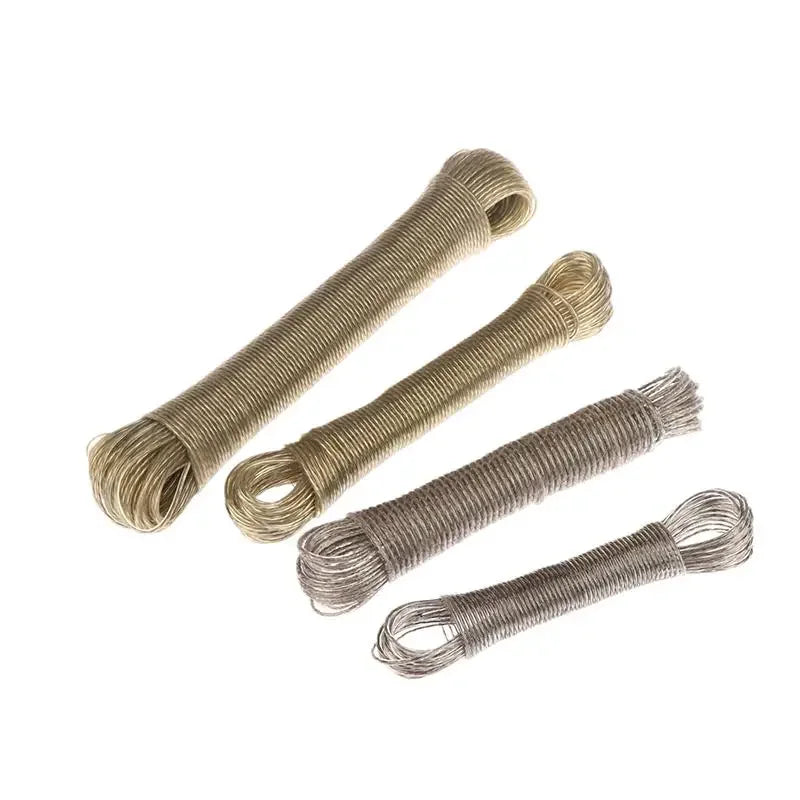 Portable 10/20/30/50M PVC Coating Steel Clothesline Outdoor Clothesline Garden Camping Travel Clothes Drying Rope Zpaxo
