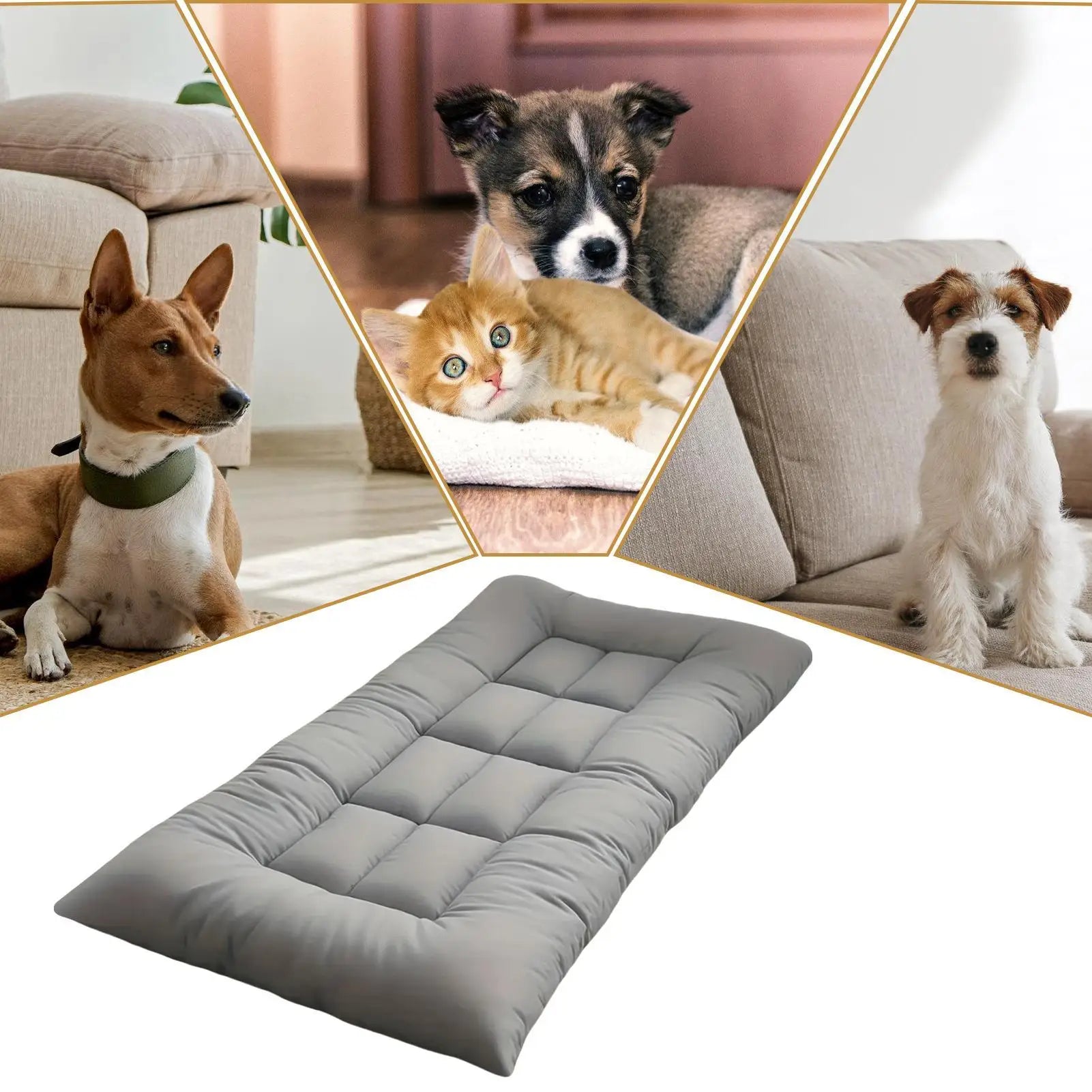 Large Dog Cooling Mat Breathable Cool Down Bed Anti-slip Pet Sleeping