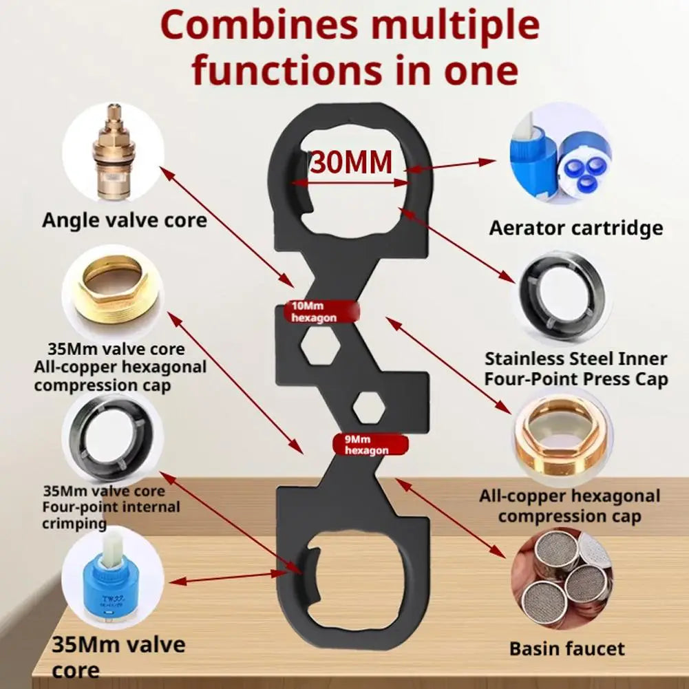 Universal Faucet Aerator Wrench – Removal & Installation Tool Faucet Aerator Wrench Zpaxo