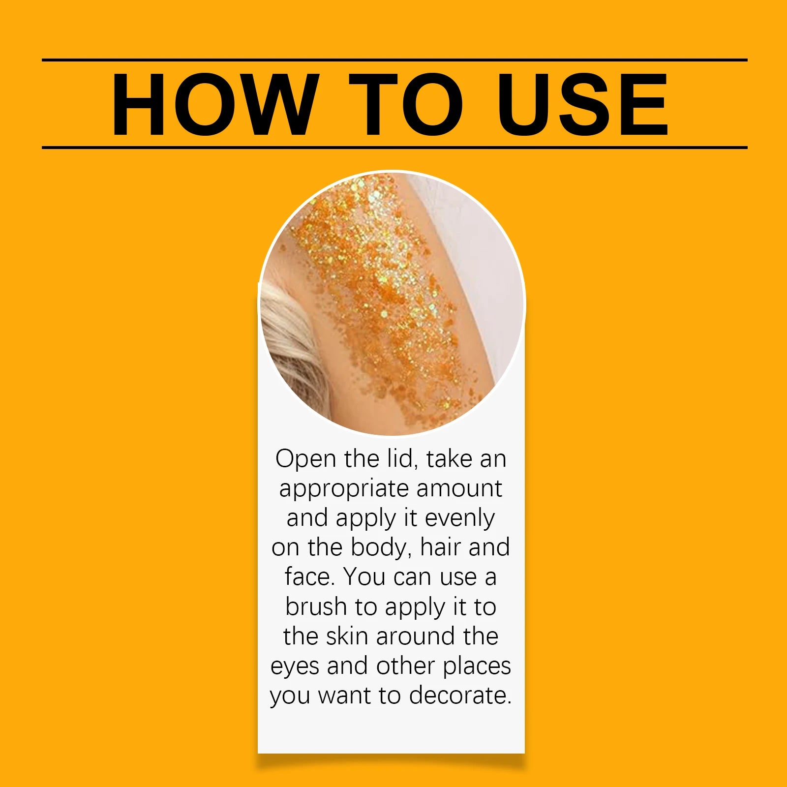 EELHOE Glitter Gel Lightweight Non-Sticky Easy To Wash Long-Lasting Brilliance Enhance Charm For Both Skin Hair Costume Party Zpaxo