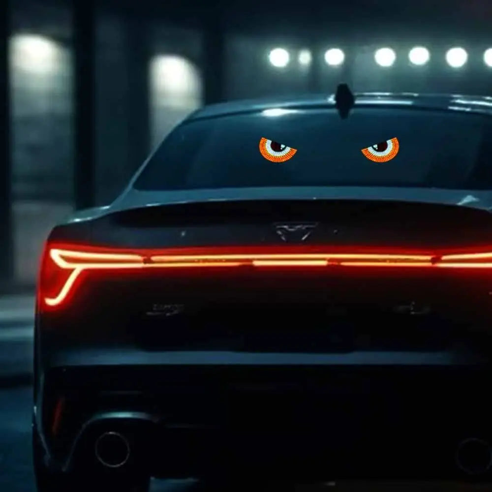 2PCS Demon Eye Design Car Expression Lights USB Universal Car Eyes Light No Wiring Required Warning Pixel Panel Light Zpaxo