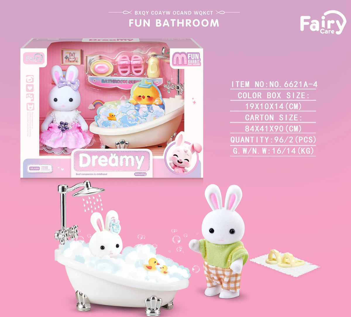 Little Rabbit Bedroom Kitchen Outdoor Gameslovely Scene Play Toys Zpaxo tub