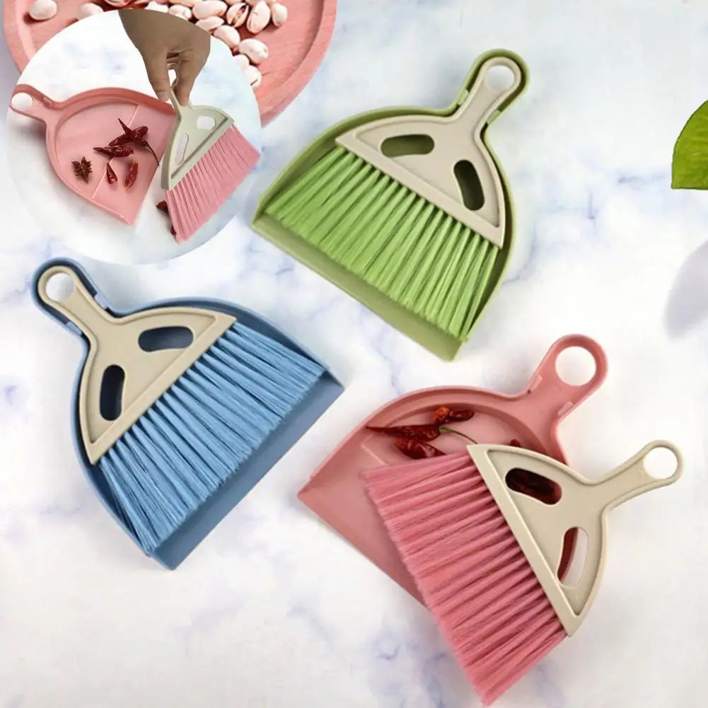 1 Set Small Broom Dustpan Ergonomically Designed Dustpan Brush With Soft Bristles Portable Crumb Sweeper Cleaning Tool For Home Zpaxo