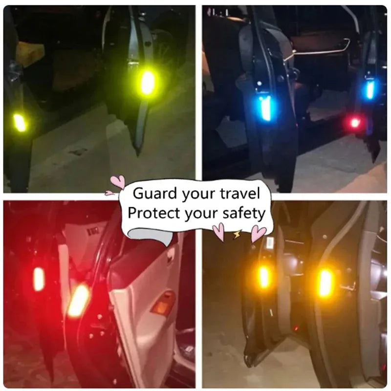 Reflective Car Door Safety Warning Stickers – 4 to 16 Pack