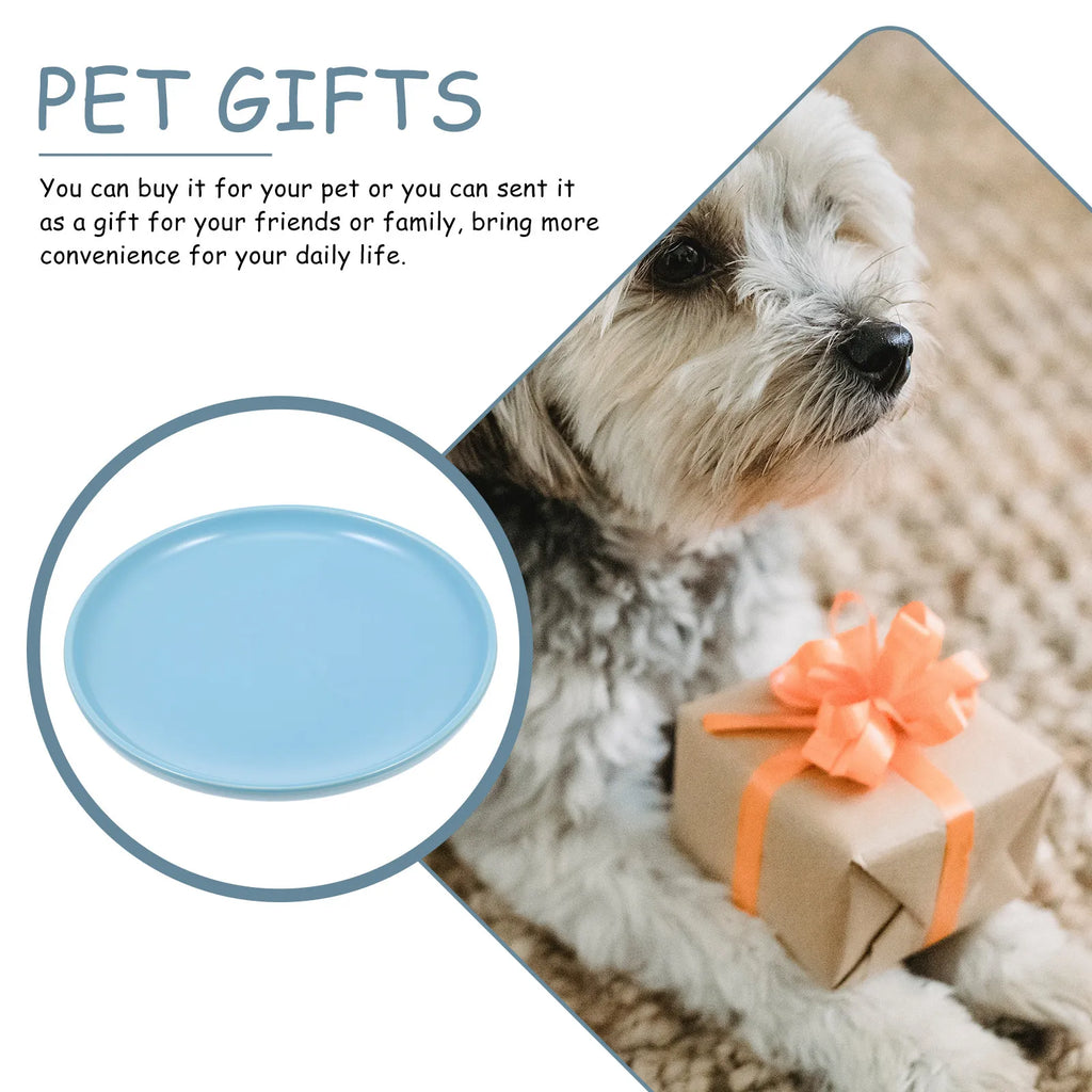 Ceramic Cat Bowl Protective Shallow Dish Anti-skid Household Pet