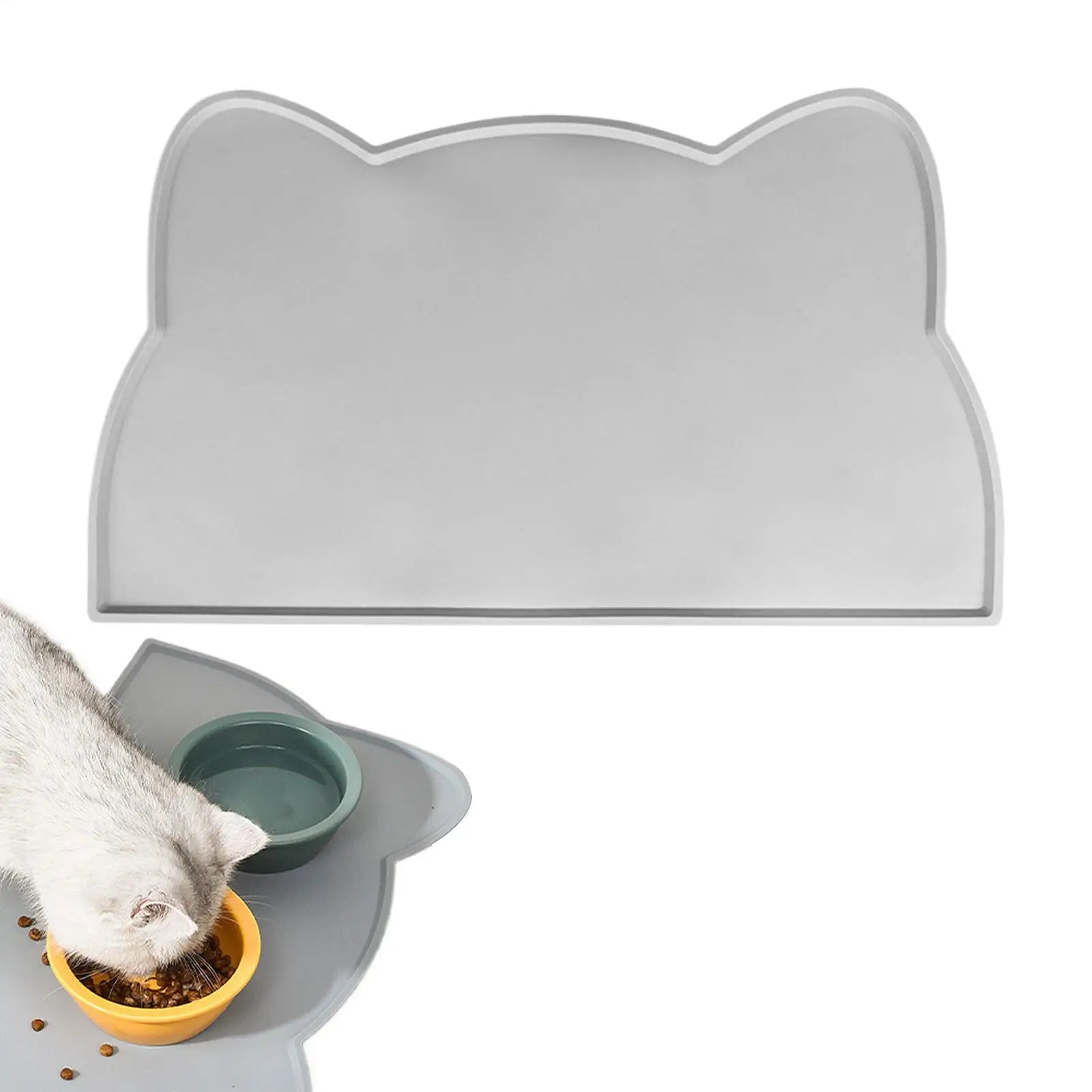 Silicone Pet Feeding Dog Cat Bowl Food Mat Non-Stick Waterproof Pet Food Feeding Pad Puppy Feeder Tray Water Cushion Placemat Zpaxo