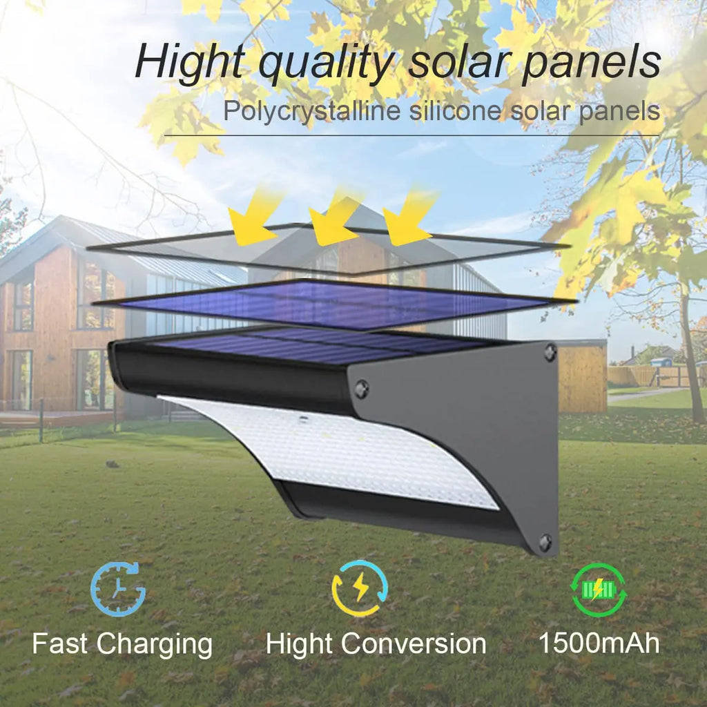 Outdoor Solar Lamp Motion Detector 60 48 24 Led Lighting Projector Zpaxo
