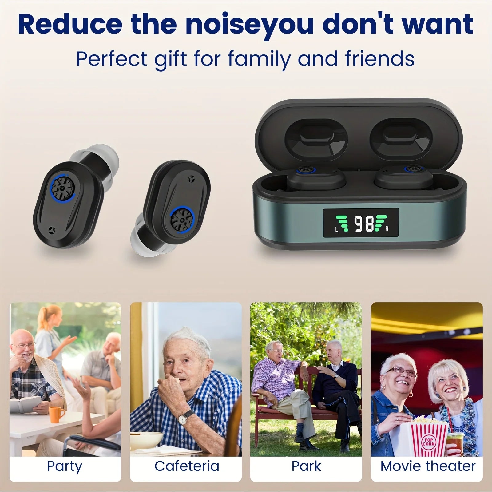 Hearing Amplifiers Earbud Digital In-ear Enhancer Sound Voice
