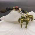 2026 Year Chinese Zodiac Horse Lucky Pendant Keychain Copper Feng