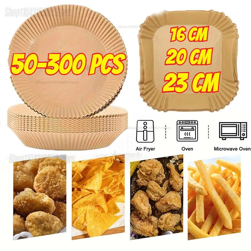 Air Fryer Disposable Paper Liner for Cooking Baking Nonstick Parchment Baking Oven Paper Kitchen Accessories Food Waxed Paper Zpaxo