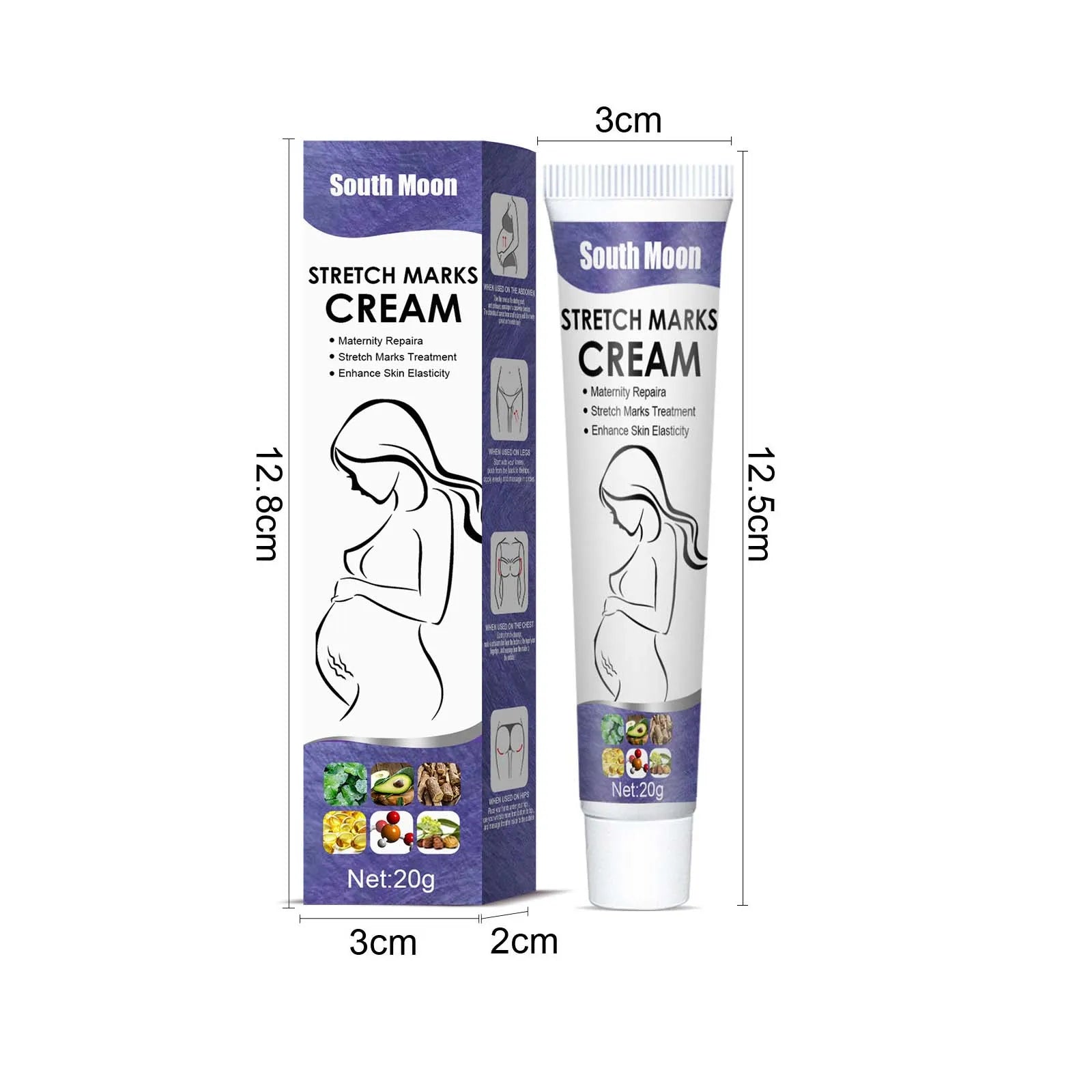 South Moon Stretch Mark Cream – Fade & Firm Skin | 20g Stretch Mark Cream Zpaxo