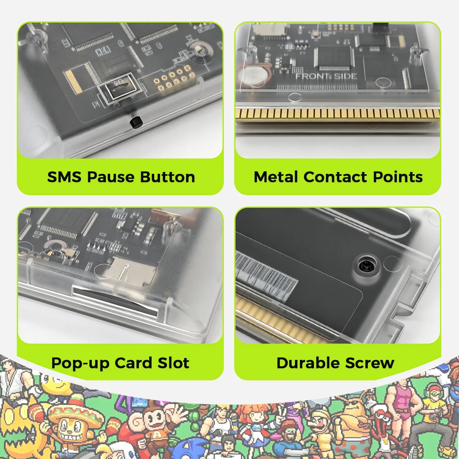 3000 in 1 MD V3 Pro Game Cartridges EDMD FlashCard For SEGA Genesis Mage Drive 16Bit Video Game Console Free With 4G TF Card Zpaxo