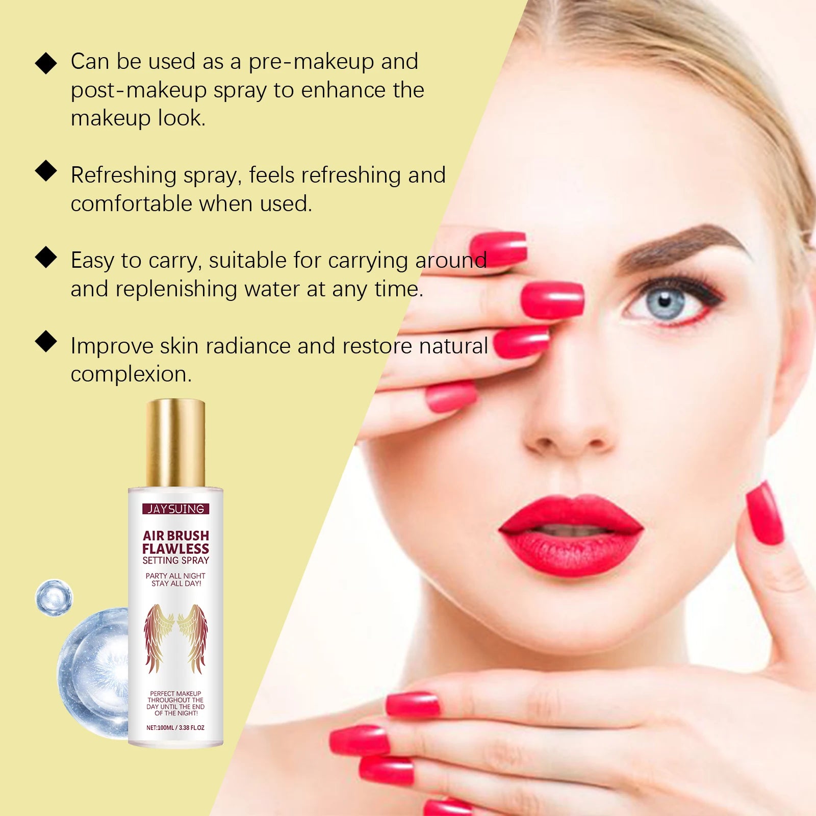 Hyaluronic Acid Makeup Setting Spray – Hydrating & Waterproof Makeup Setting Spray Zpaxo