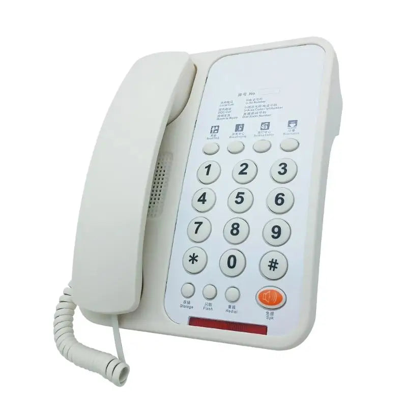 652F Corded Landline Telephone Desktop Phone Noise Reduction Zpaxo
