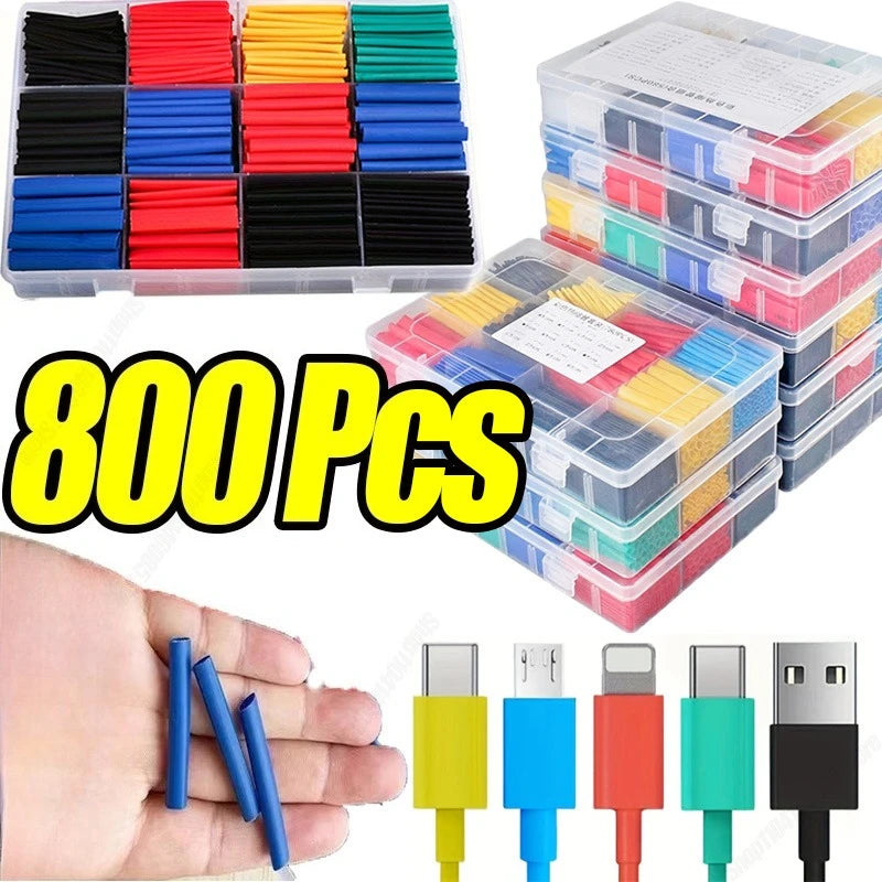 Heat Shrinkable Cable Sleeve Kit Professional Wire Insulation Shrink Ratio Electrical Connections Durable Polyolefin Variety Zpaxo