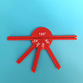 1 set teaching tools, math supplies, angle tools, geometric angle display tools, math teaching aids, learning tools Zpaxo Red
