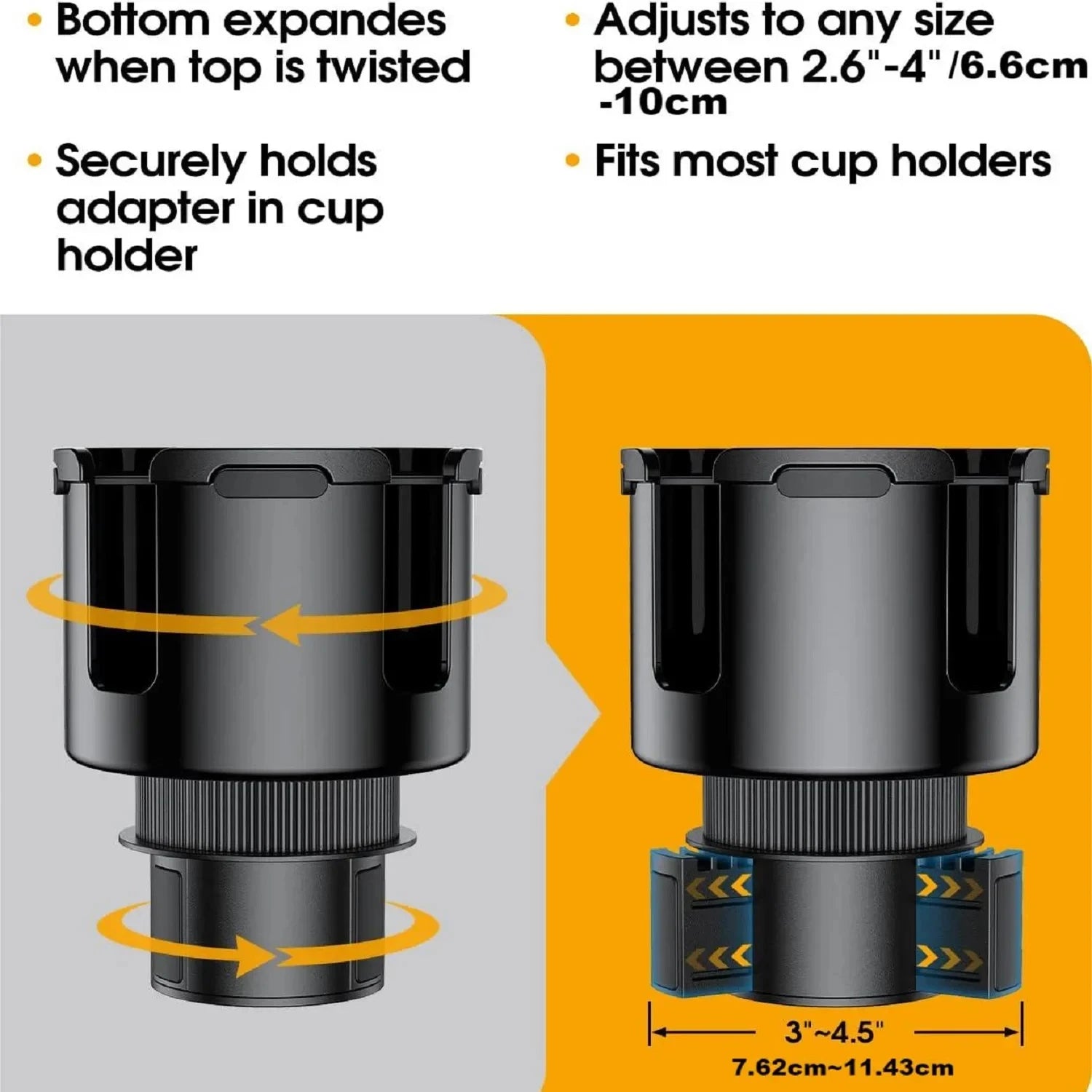 Car Cup Holder Expander Cupholder Adapter Multipurpose Auto Interior