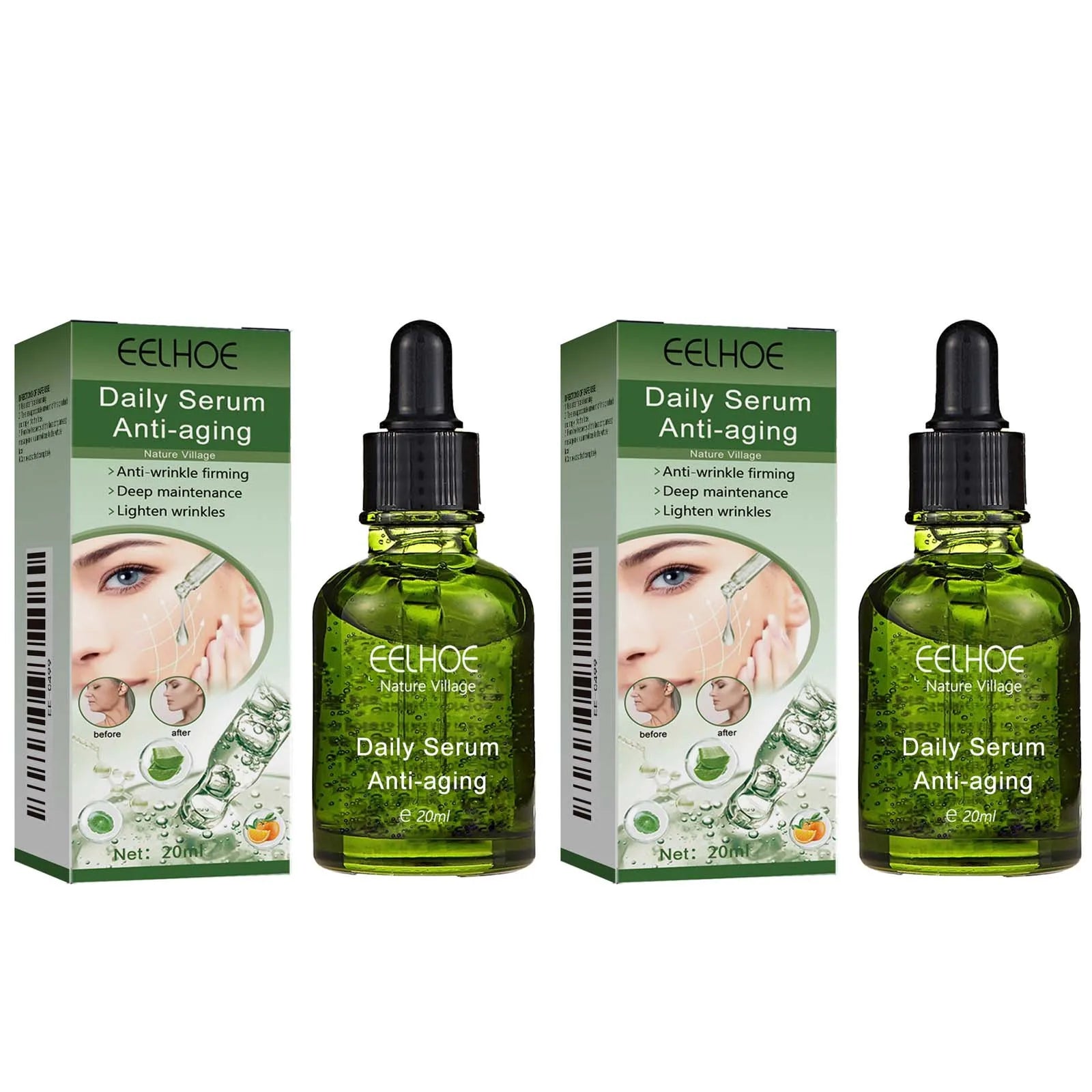 Eelhoe Lifting Firming Face Serum – Anti-Wrinkle & Brightening Lifting Face Serum Zpaxo 2Pcs