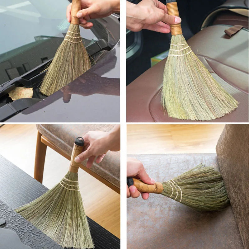 Japanese Short-Handle Broom – Soft Natural Bristles for Home Short Handle Broom Zpaxo