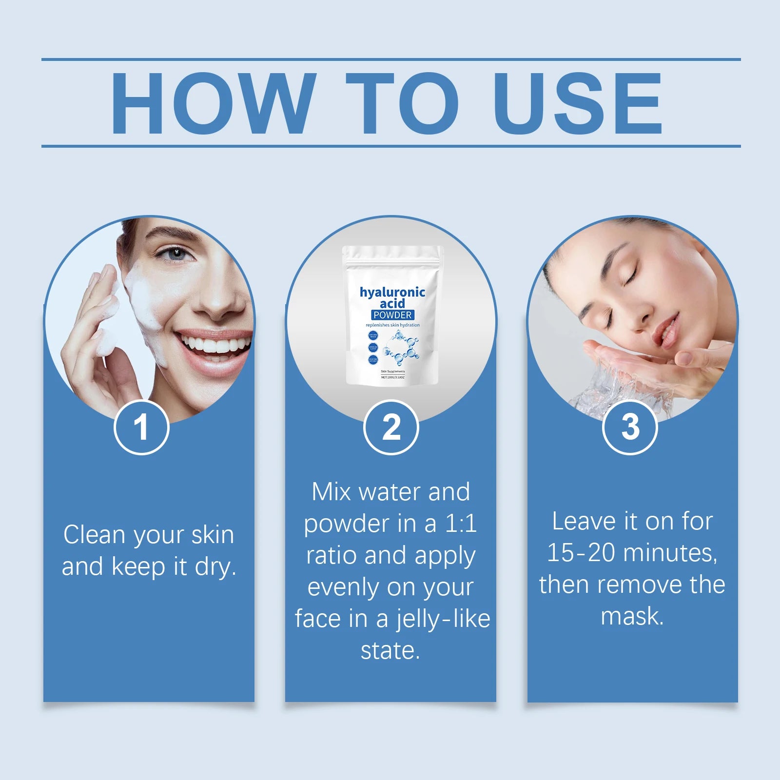 EELHOE Hyaluronic Acid Facial Mask Long-Lasting Facial Nourishmen Enhance Skin Elasticity Rich Moisture Gentle Formula 100g Zpaxo