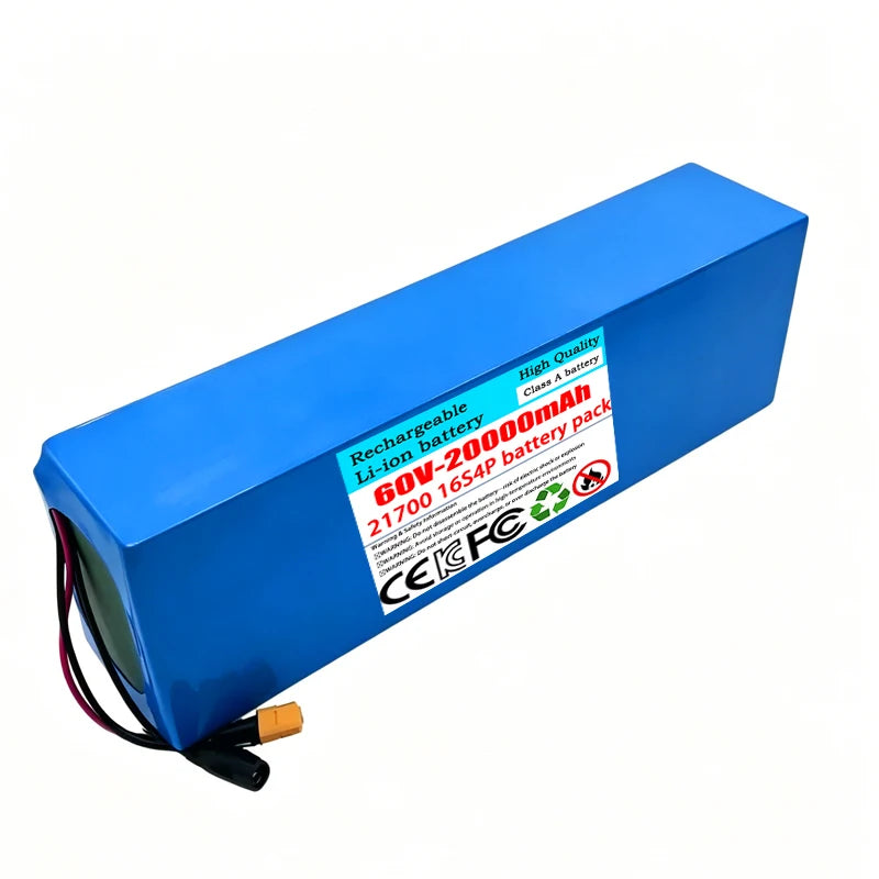 New 21700 16S4P 100% Original 60V 20Ah 21700 Li-ion Battery Pack 16S4P with BMS 0-2000W for High-power 67.2V Motorcycle Tricycle Zpaxo