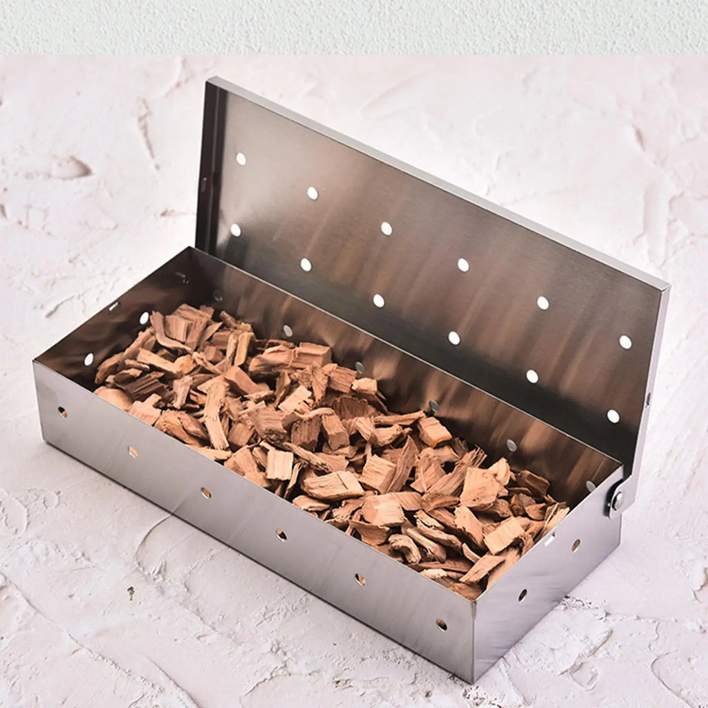 Wood Chip Box Storage Container Grill Accessories Outdoor Backyard