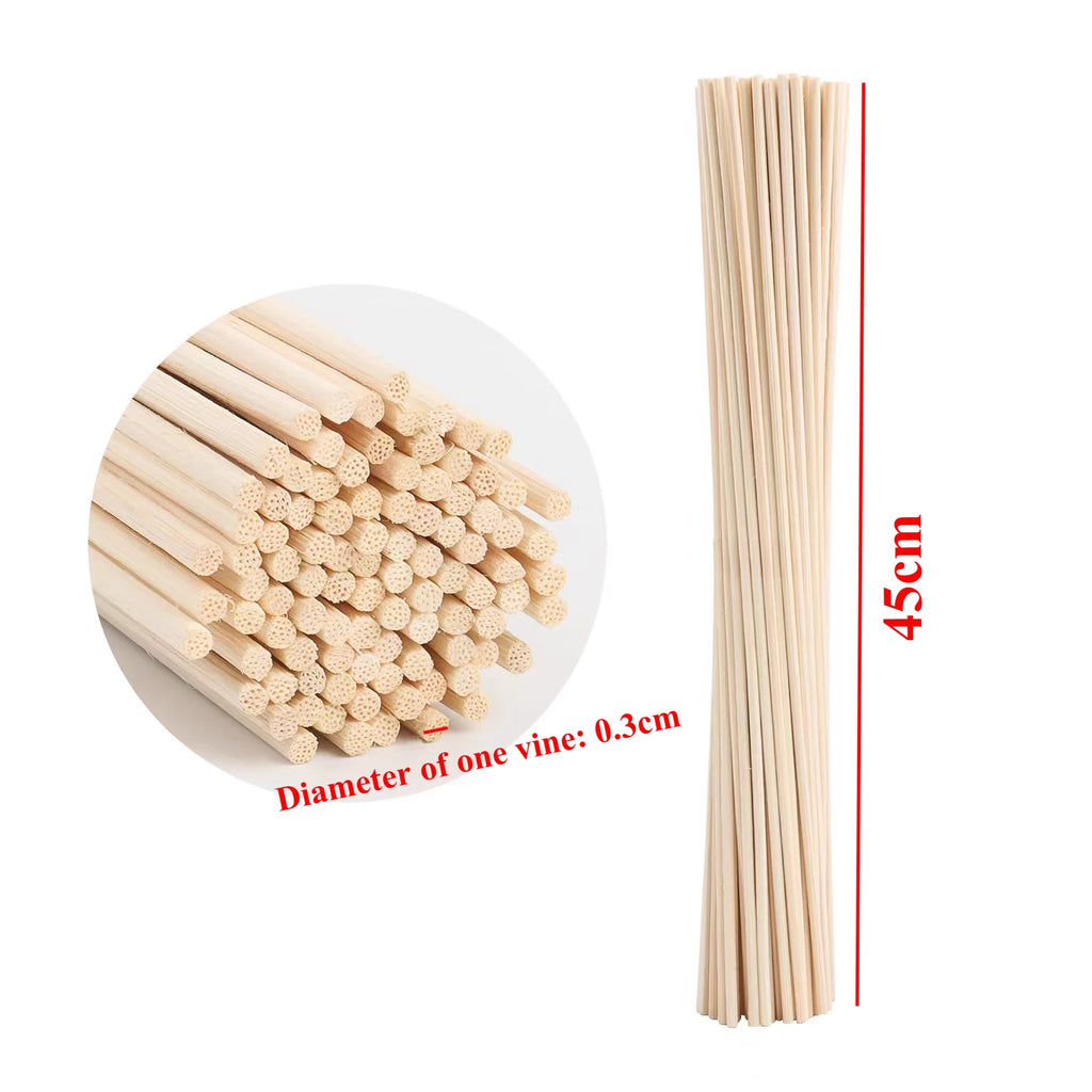 10/20/50pcs Natural DIY Wood Stickes Handmade Extra Thick Rattan Aromatherapy Diffuser Refill Sticks Woodworking Rattan Stick Zpaxo
