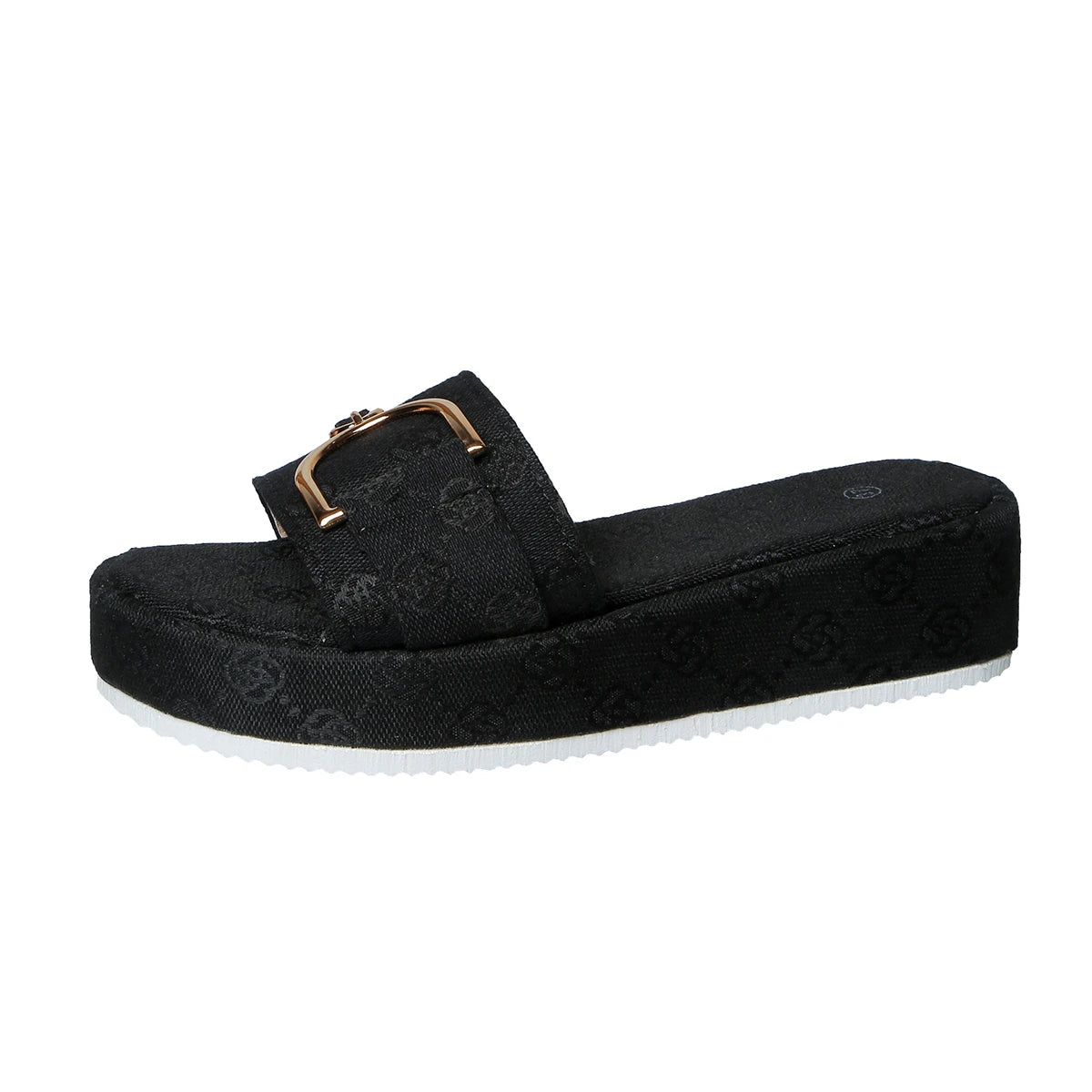 Women's Platform Slippers Trend Slides Women Designer Flat Sandals Zpaxo black 37