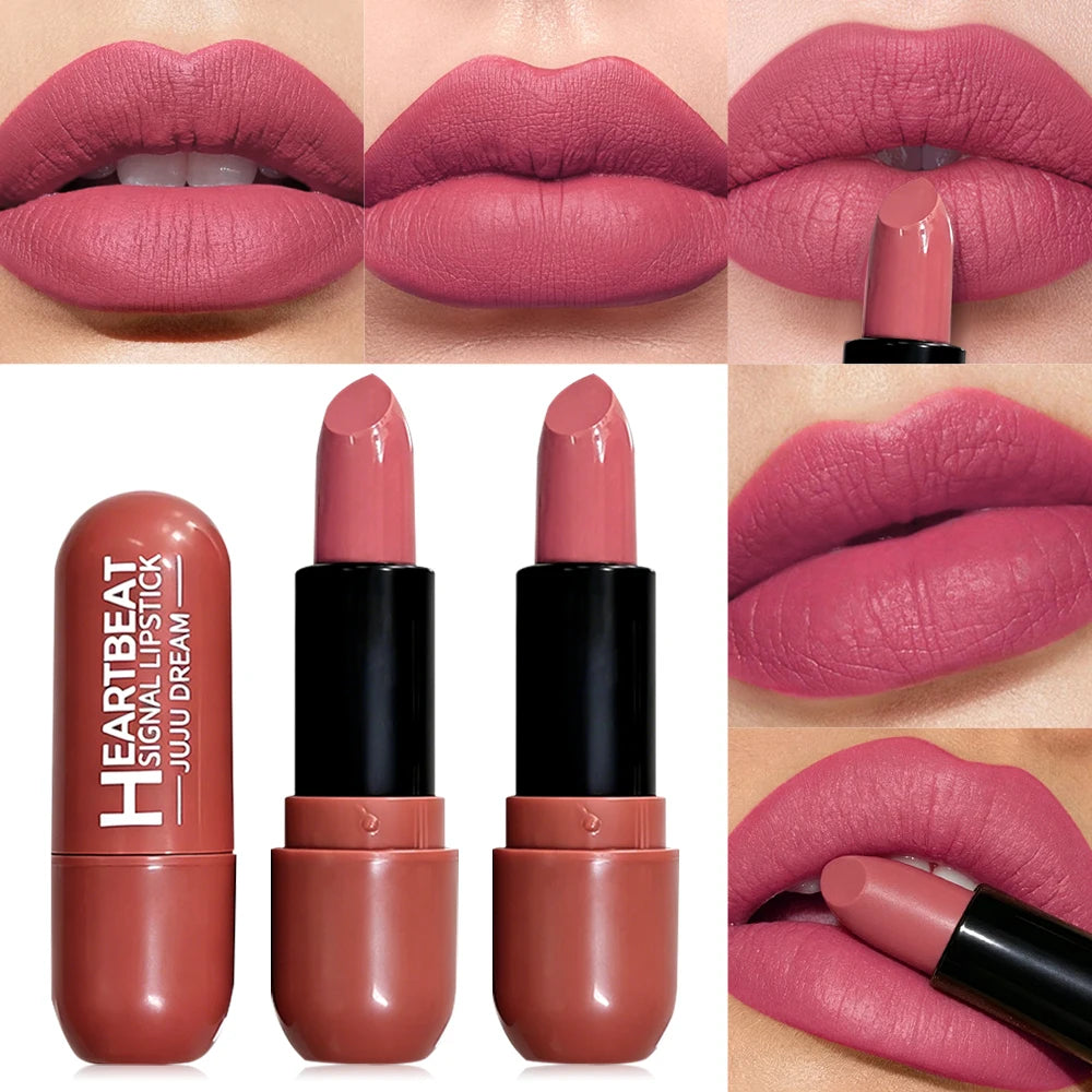 High Pigment Velvet Lipstick, Waterproof Matte Lip Color, Soft Blur Finish, Non Sticky Long Wear Makeup Zpaxo