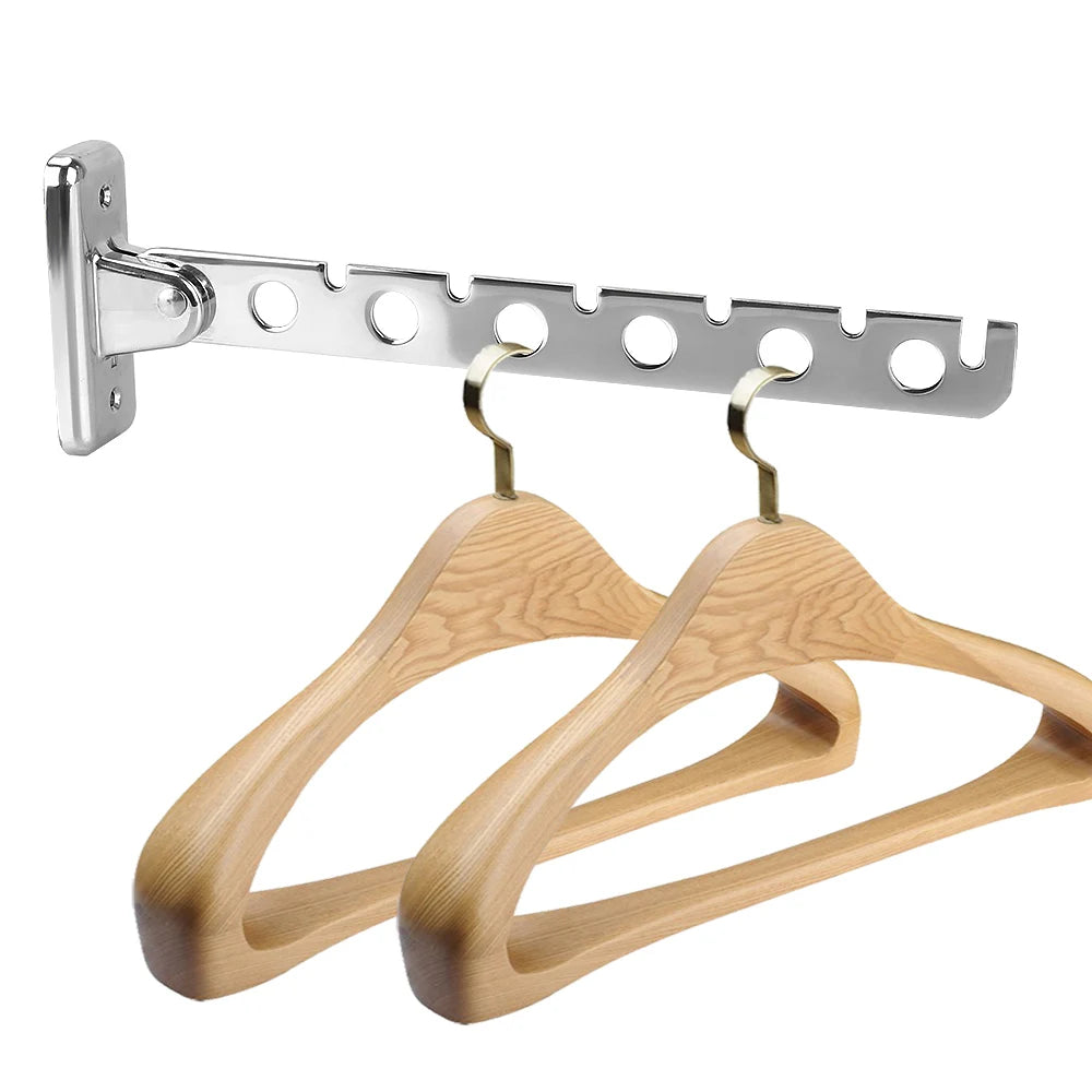 Indoor Space Saving Stainless Steel Wall Mounted Clothes Folding